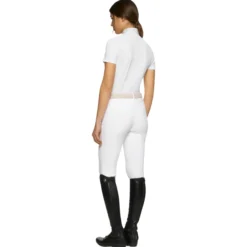 Turniershirt Damen Micro Sequins, kurzarm