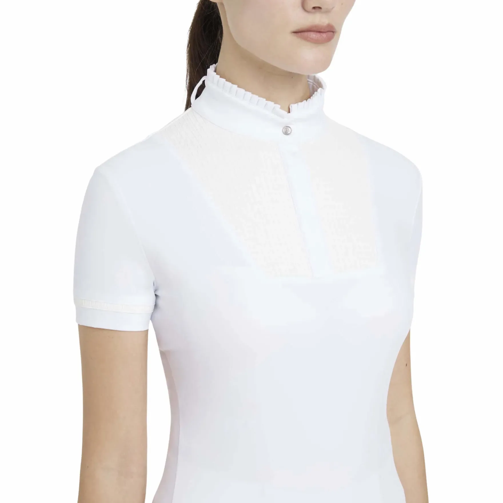 Turniershirt Damen Sophia Pleated Show Shirt, kurzarm