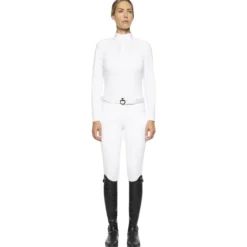 Turniershirt Damen Structured Poplin Bib, langarm