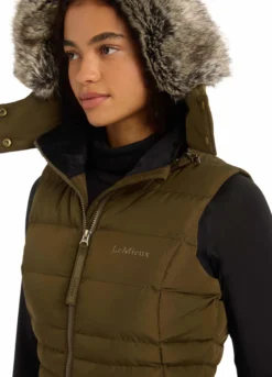Weste Damen Harper Longline HW24, Steppweste, Langweste