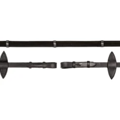 Zügel Cord, Leder-Gurtzügel, mit Stegen